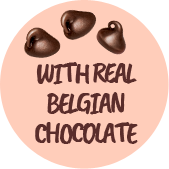 With real belgian chocolat